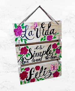 Cuadro con frase $40.000